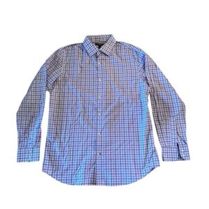 Banana Republic Mens Shirt Size Large Collared Plaid Long Sleeve 100% Cotton